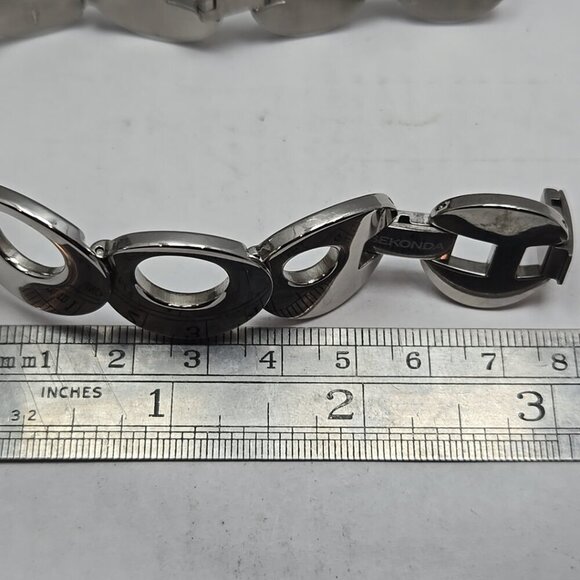 Womens Sekonda Seksy Silver Tone Crystals  4798S BKT Watch New Battery Art Deco - Picture 8 of 11